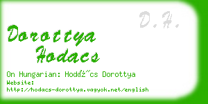 dorottya hodacs business card